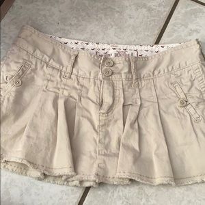 Hollister tan mini skirt
